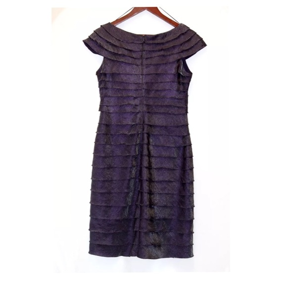 LONDON STYLE NIGHTS SHEATH TIERED COCKTAIL WEDDING GUEST DRESS SIZE 6 - Picture 2 of 6